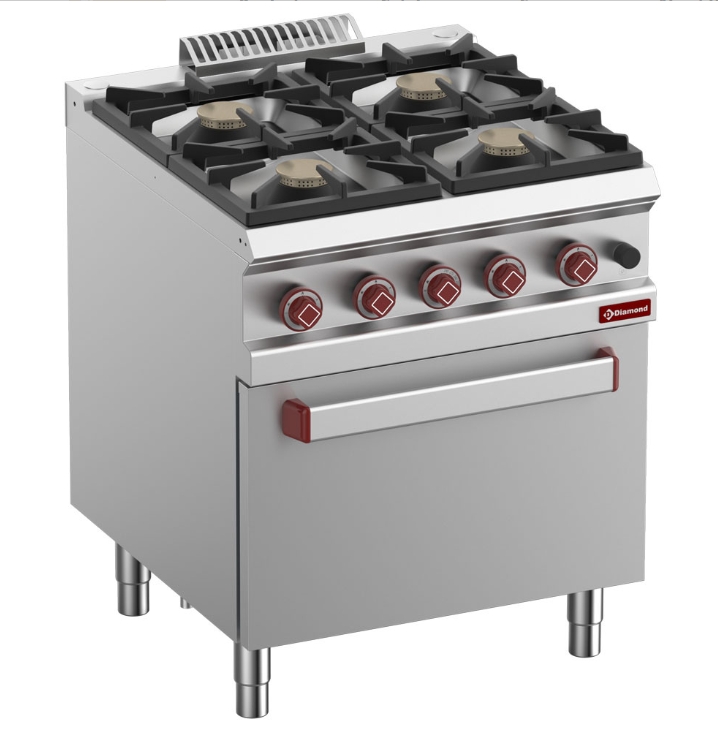 aragaz profesional, echipamente horeca, Diamond Europe, g7/4bf7-n, Gastro Win Iasi, aragaz profesional pe gaz, aragaz cu cuptor