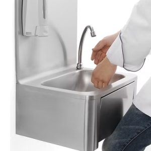 HE 810309 Spalator de maini cu actionare la genunchi - rebord inalt