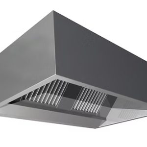 Hota de perete cubica fara motor din inox AISI 304 18 10, cu filtre labirint
