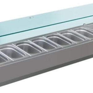 Vitrina frigorifica ingrediente GN1 3, inox AISI 304 1