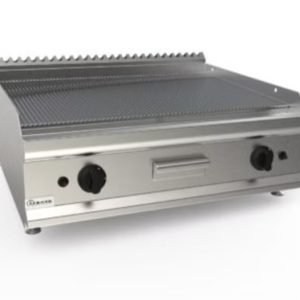 Grătar Fry Top pe gaz, dublu striat, de banc, linia 700